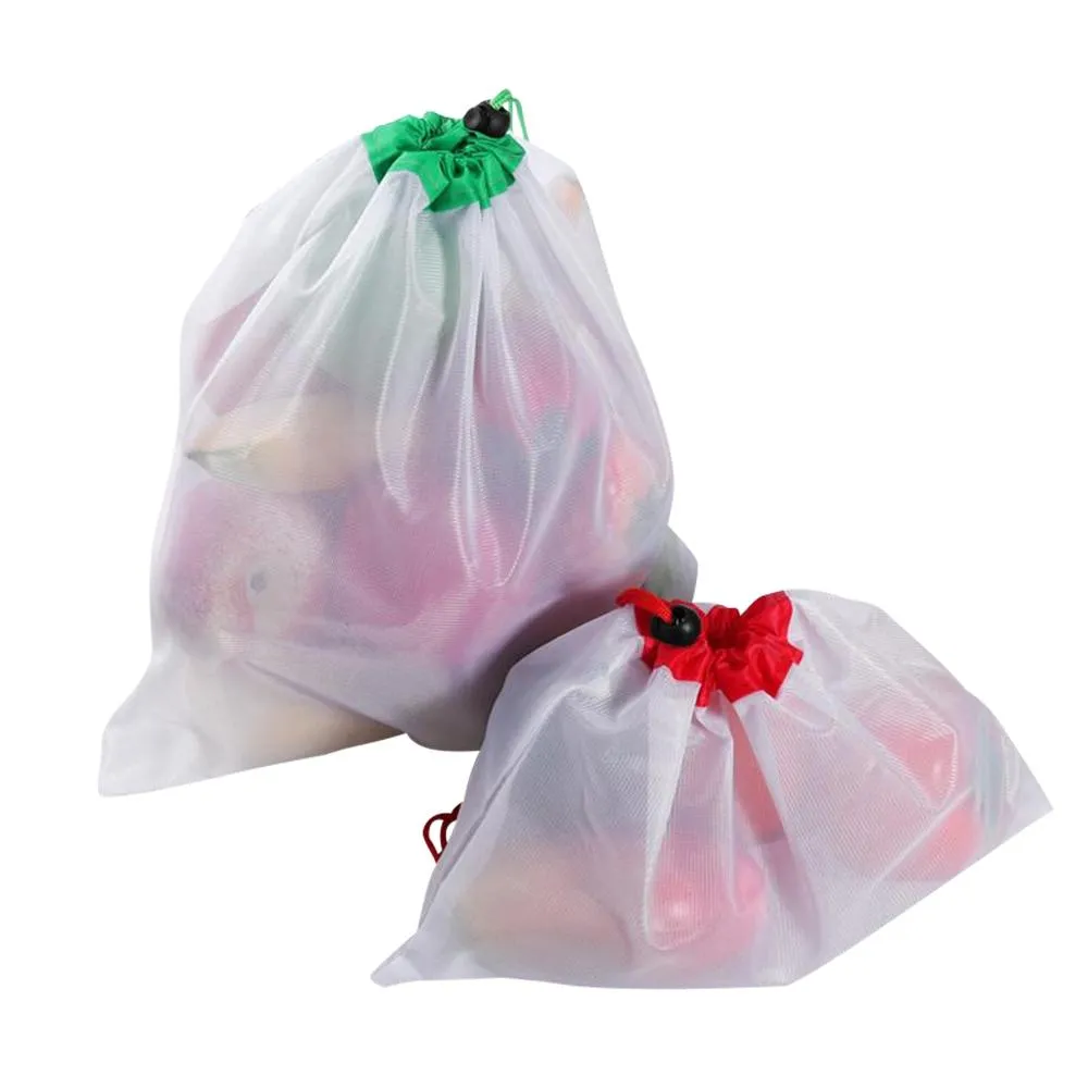 12-Pack: Reusable Drawstring Storage Bags