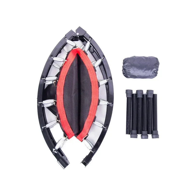 40 Degree Foldable Mini Trampoline Safe for Gym and Cardio Fitness Exercise-black