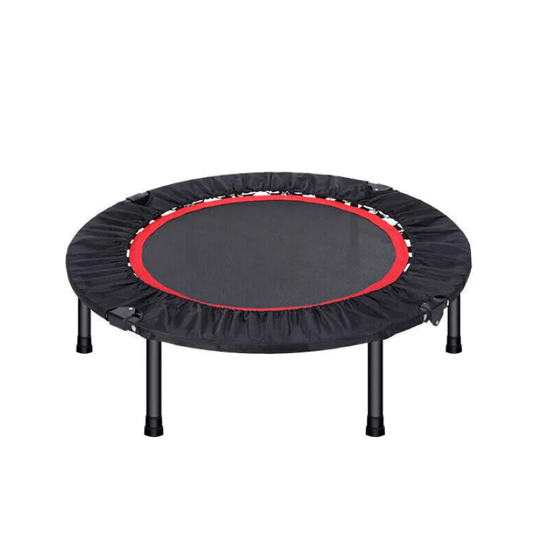 40 Degree Foldable Mini Trampoline Safe for Gym and Cardio Fitness Exercise-black