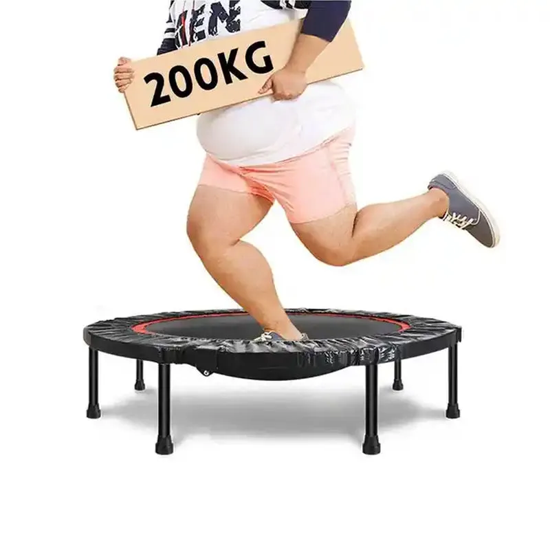 40 Degree Foldable Mini Trampoline Safe for Gym and Cardio Fitness Exercise-black