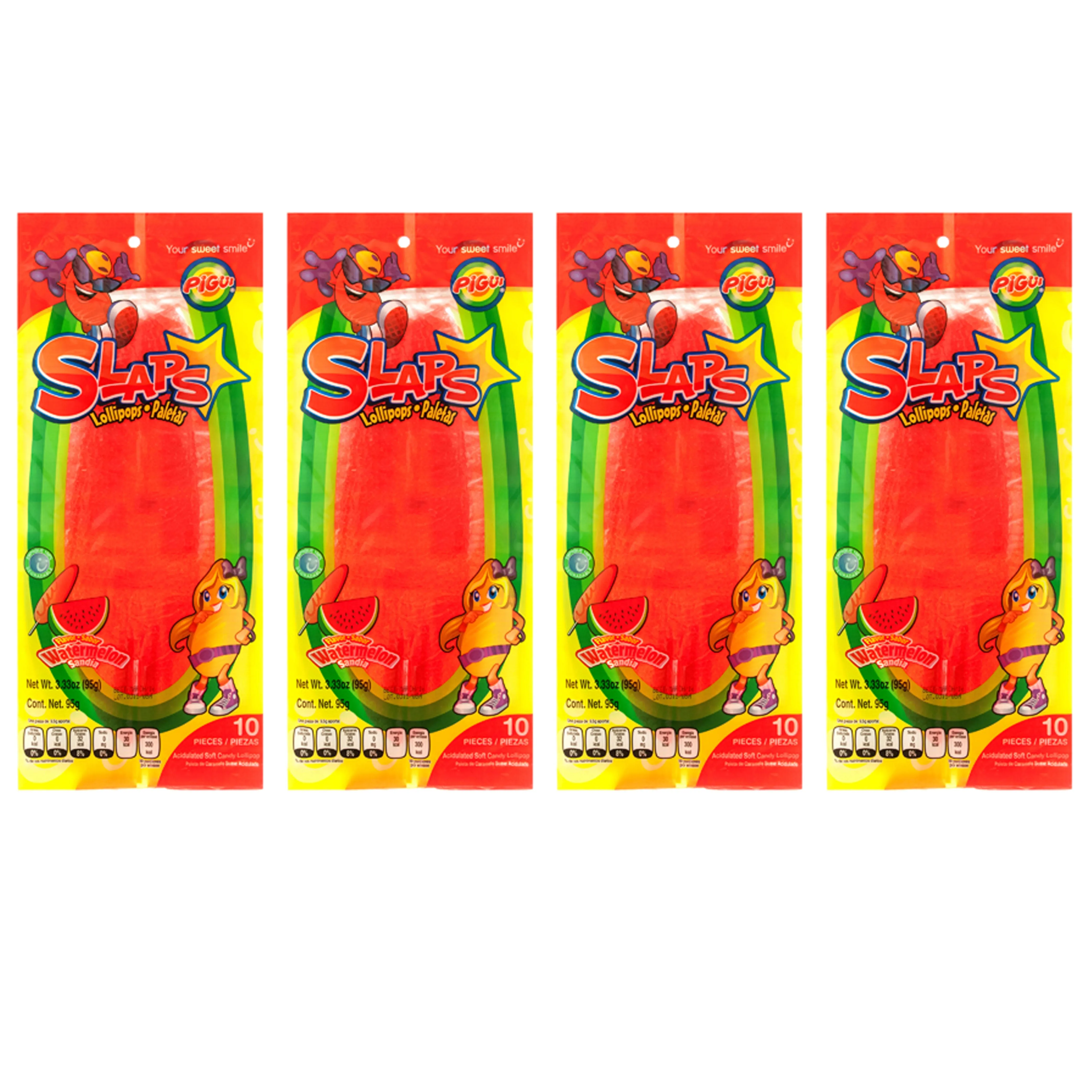 40 Pc Pigui Slaps Mexican Lollipops Watermelon Flavor Paletas Sandia Candy Pops
