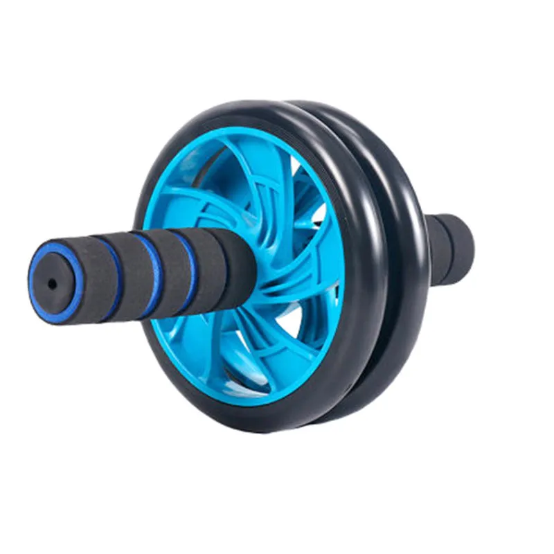 Abdominal Exercise Roller  Dual Wheel with Foam Handles & Knee Pad