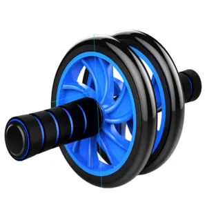 Abdominal Exercise Roller  Dual Wheel with Foam Handles & Knee Pad