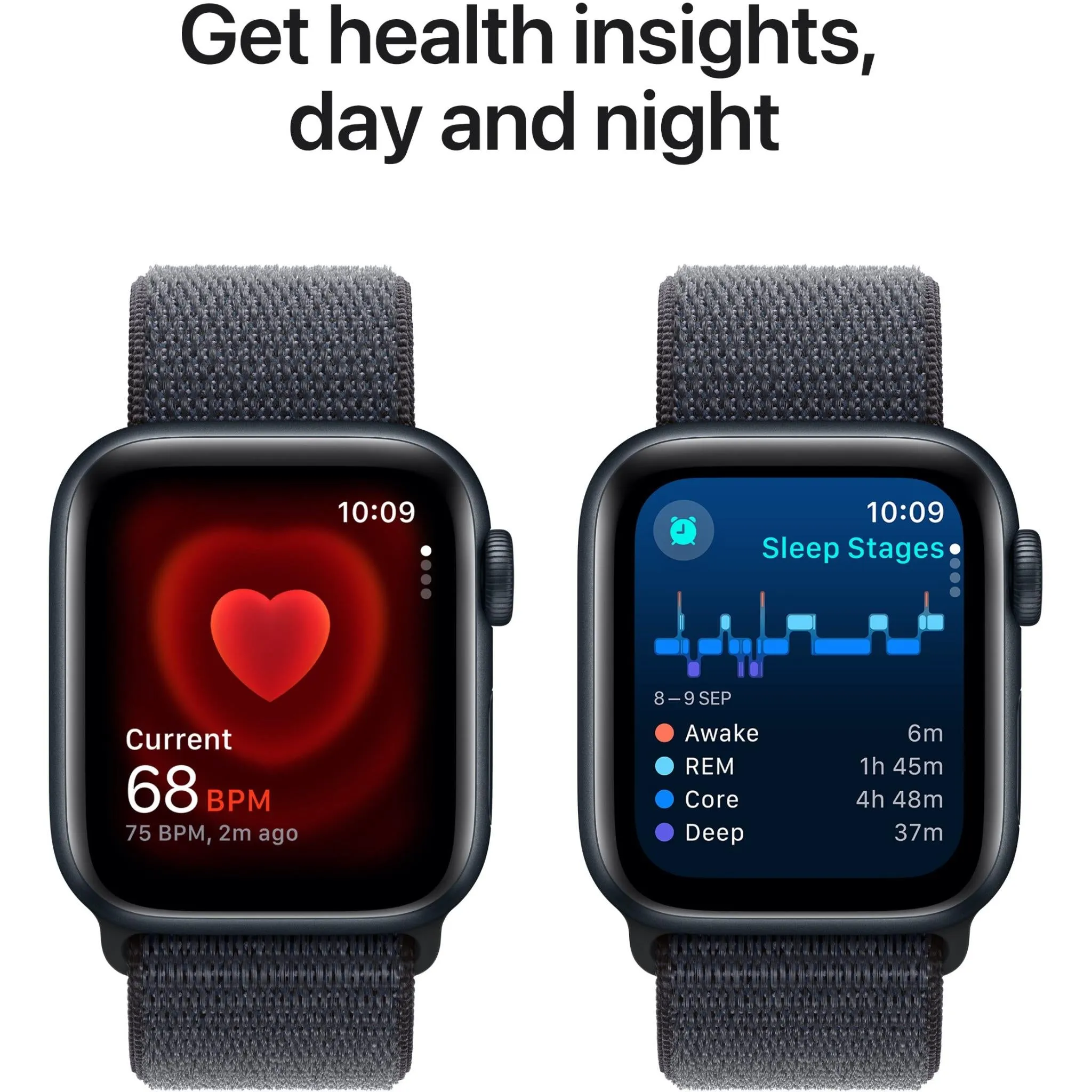 Apple Watch SE  40mm Midnight Aluminium Case GPS   Cellular Sport Loop (Ink)[2024]
