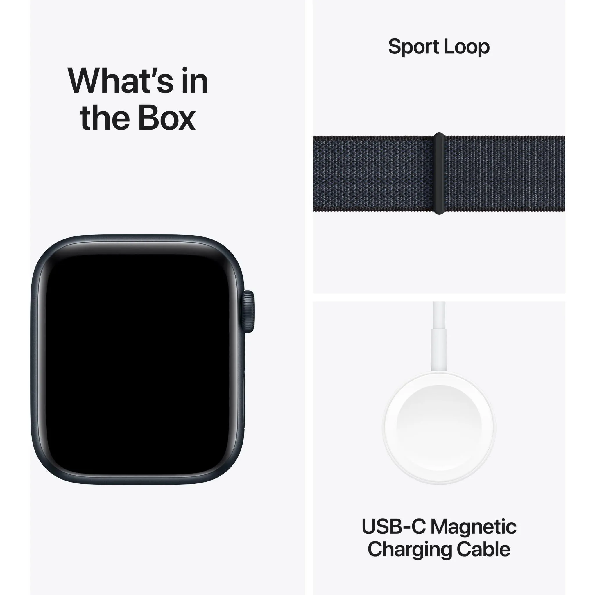 Apple Watch SE  44mm Midnight Aluminium Case  GPS Sport Loop (Ink) [2024]