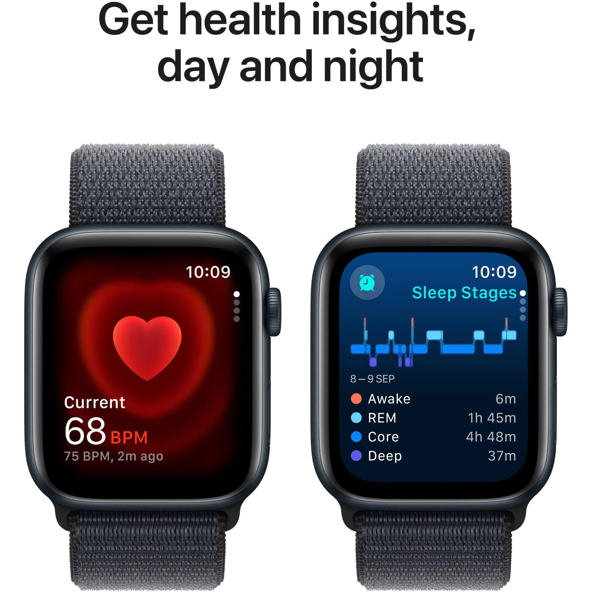 Apple Watch SE  44mm Midnight Aluminium Case  GPS Sport Loop (Ink) [2024]