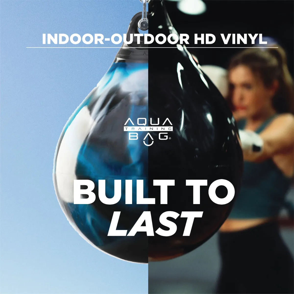 Aqua 21" 190lb Punching Bag Black