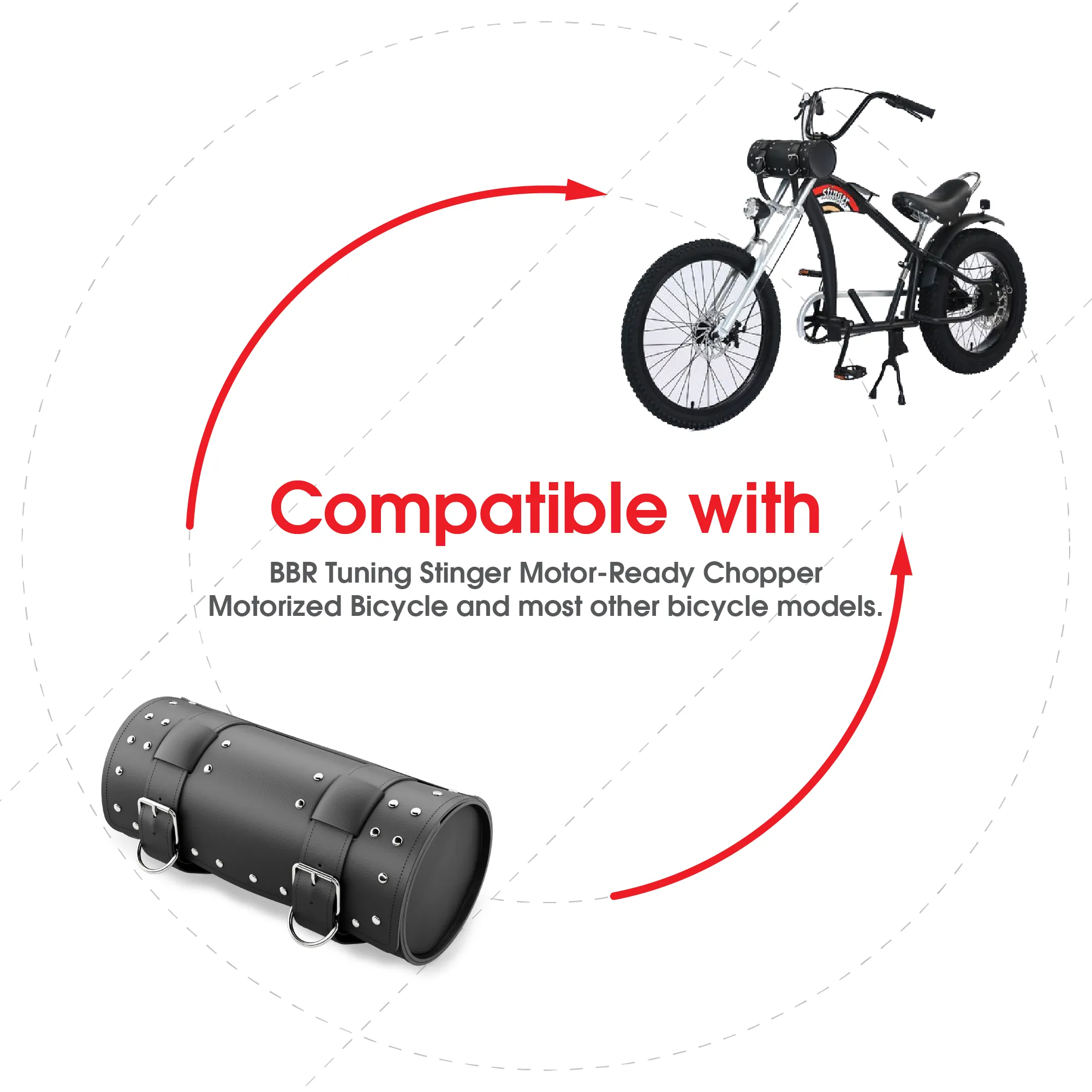 BBR Tuning Bicycle Front Leather Bag