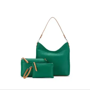 Black Caviar Designs | Blair 3-Piece Handbag Set - Green