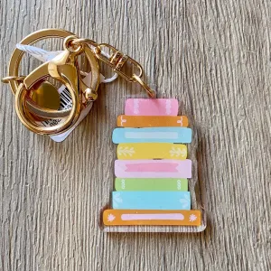 Book Stack Acrylic Keychain