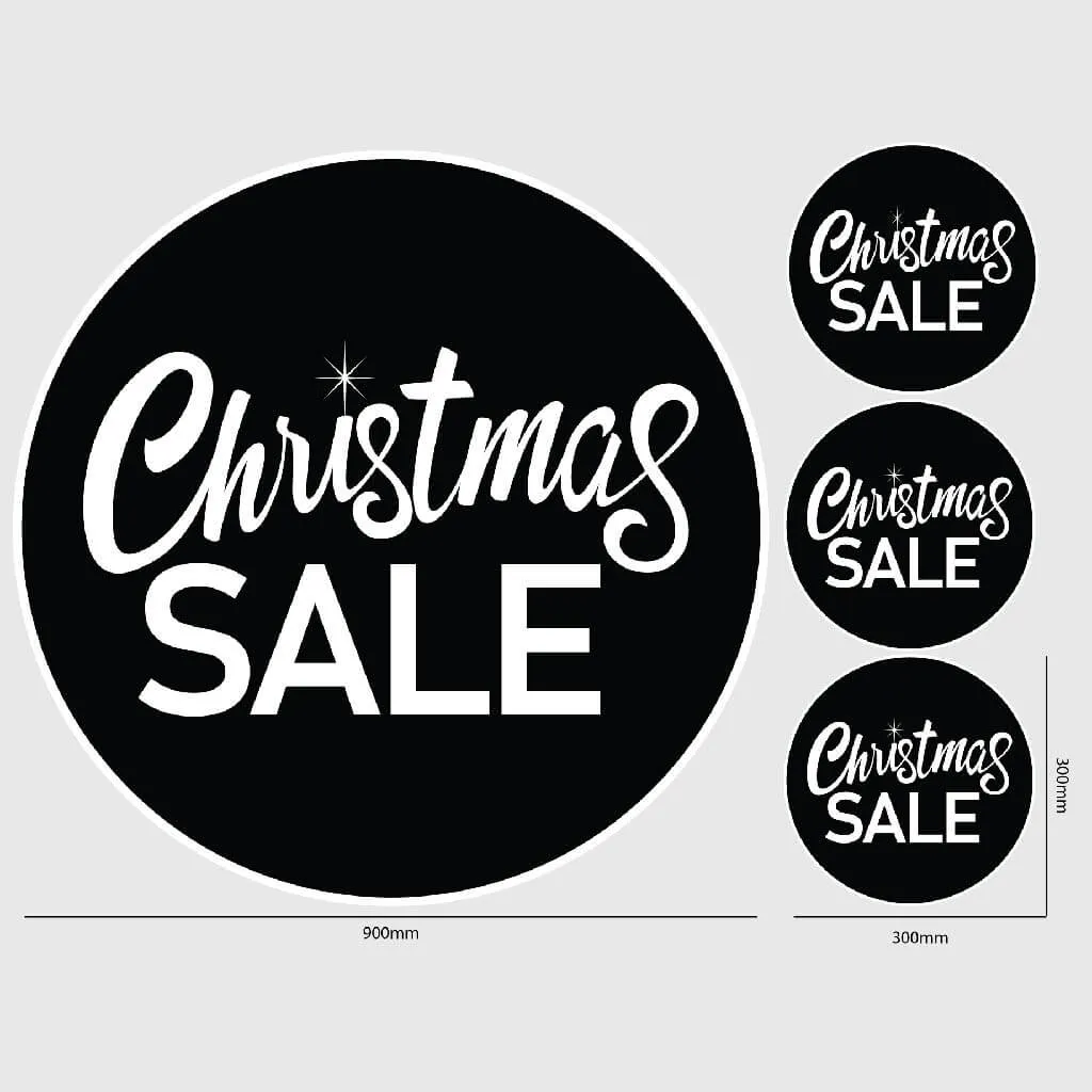 Christmas SALE Window Sticker - Circle