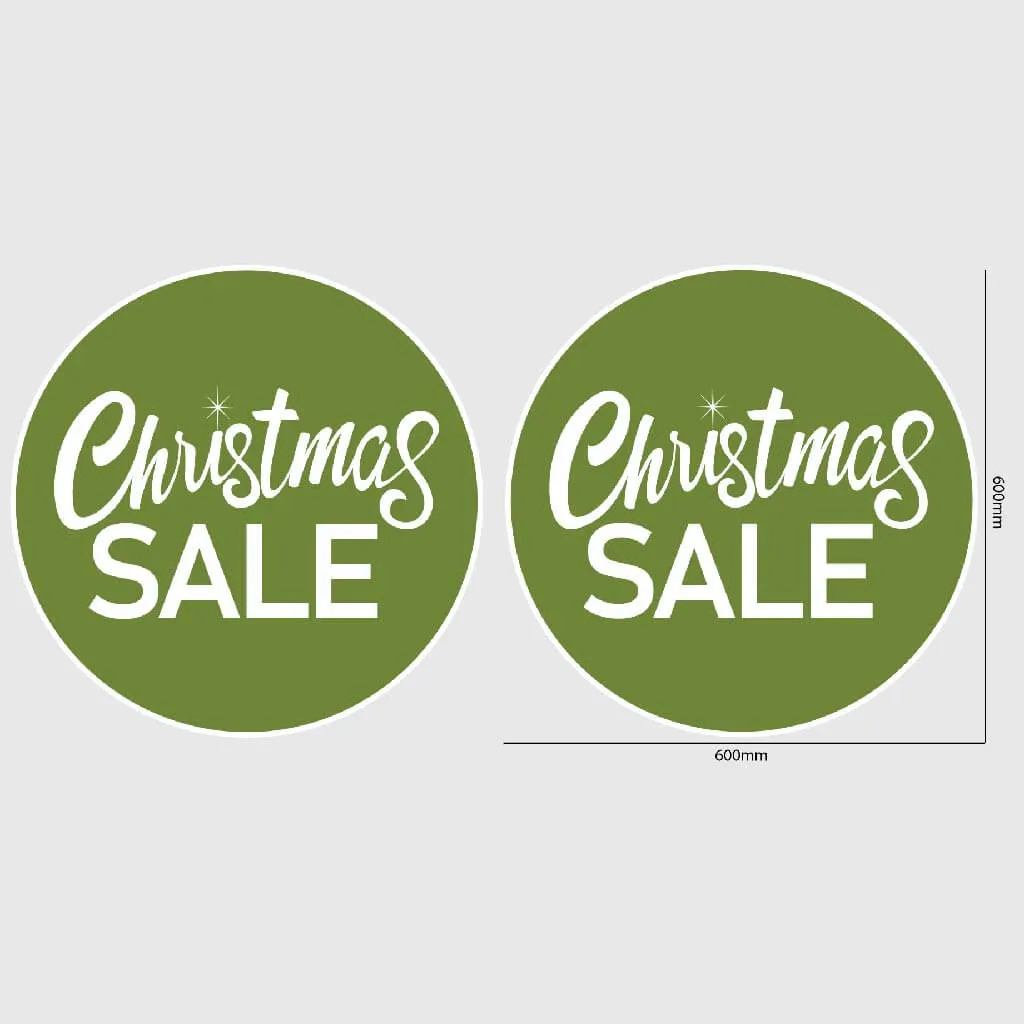 Christmas SALE Window Sticker - Circle