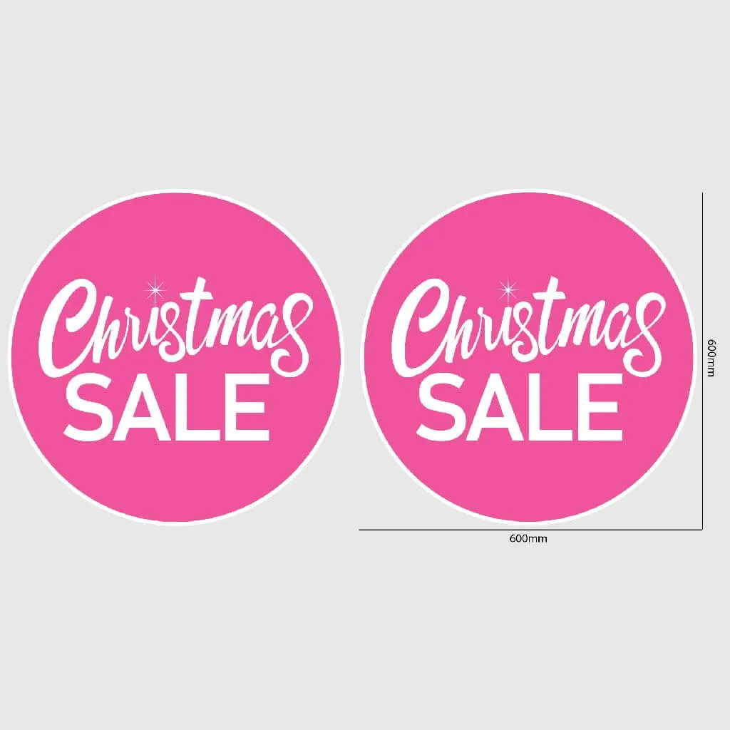 Christmas SALE Window Sticker - Circle
