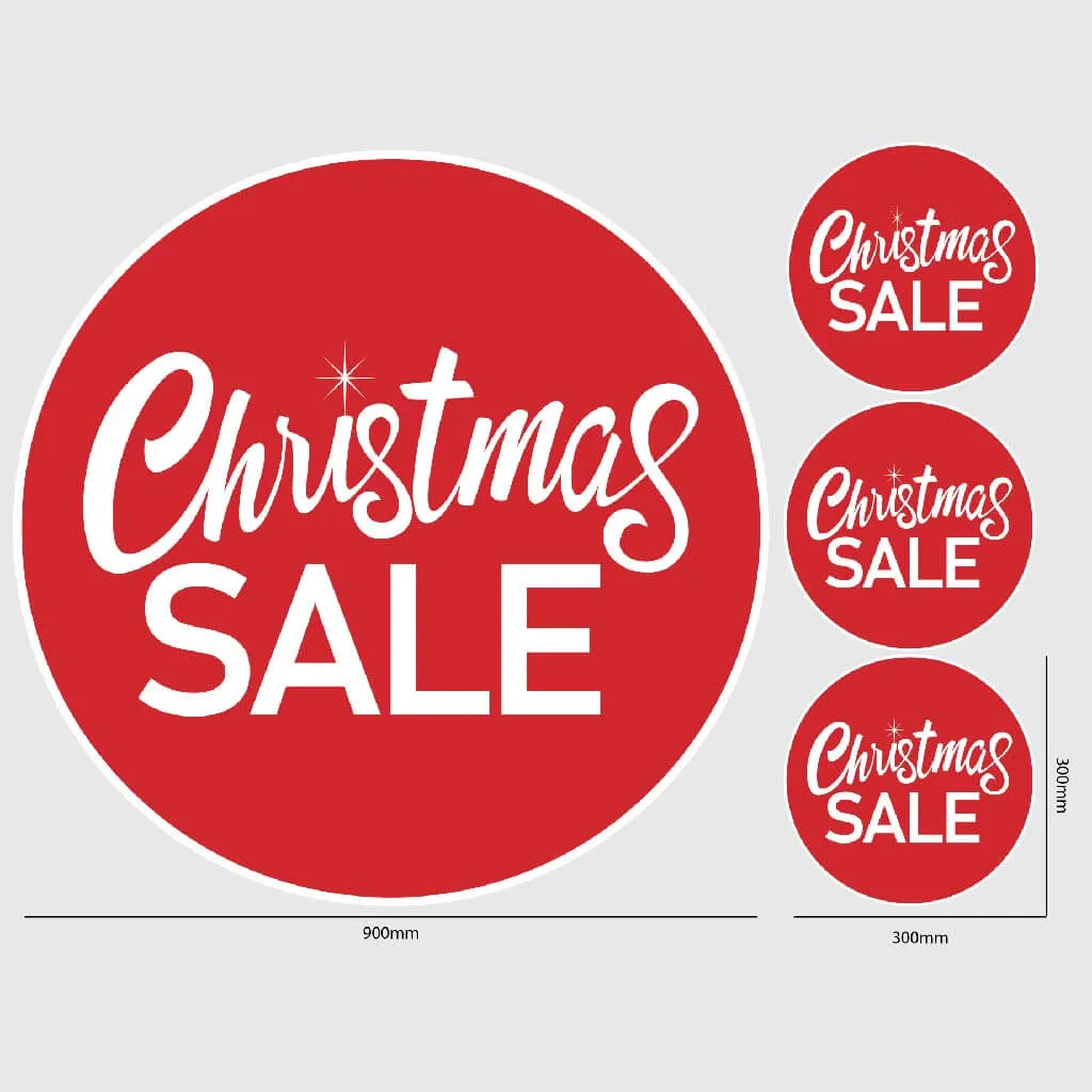Christmas SALE Window Sticker - Circle