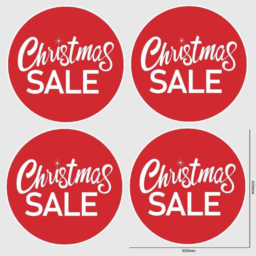 Christmas SALE Window Sticker - Circle