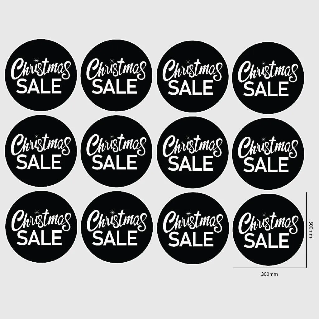 Christmas SALE Window Sticker - Circle