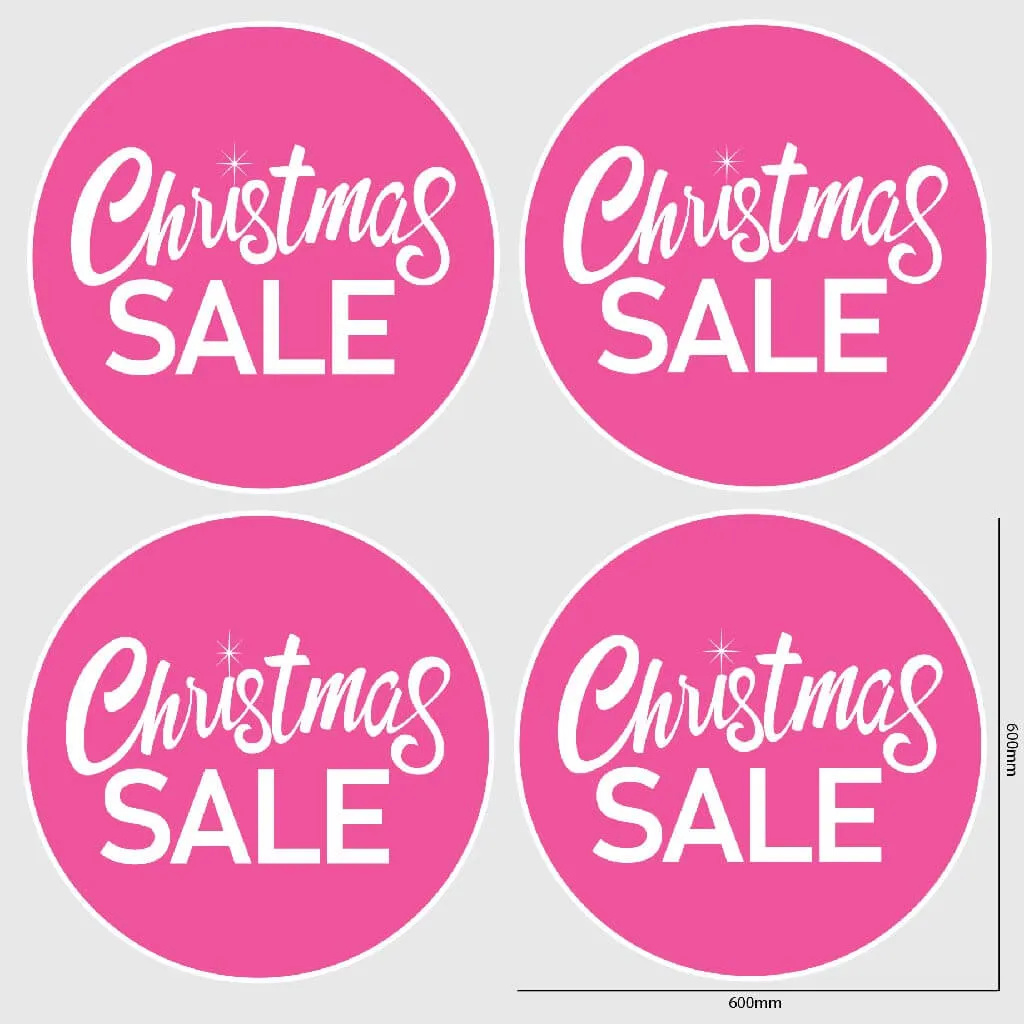 Christmas SALE Window Sticker - Circle