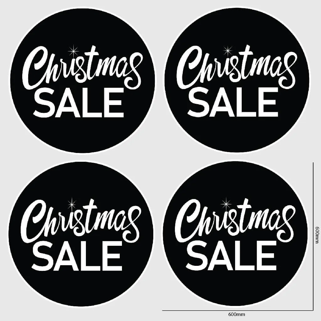 Christmas SALE Window Sticker - Circle