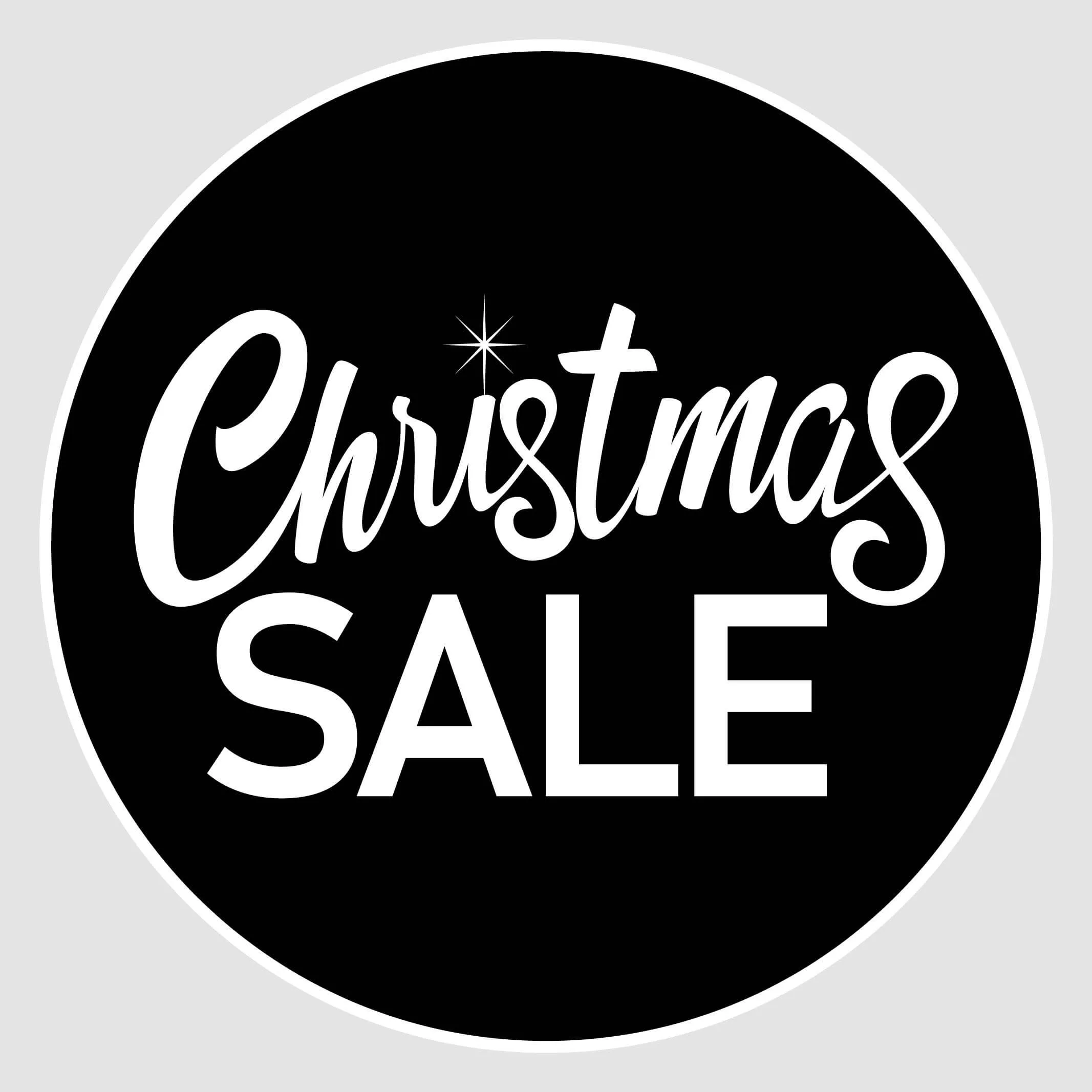 Christmas SALE Window Sticker - Circle
