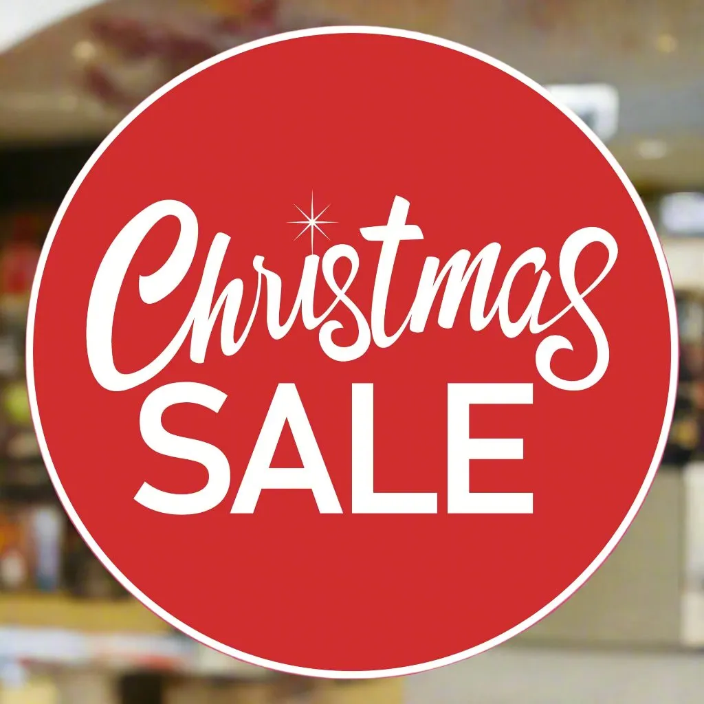 Christmas SALE Window Sticker - Circle