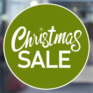 Christmas SALE Window Sticker - Circle