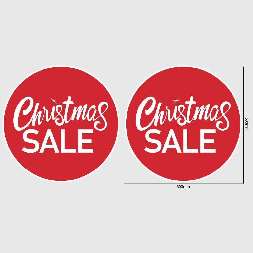 Christmas SALE Window Sticker - Circle