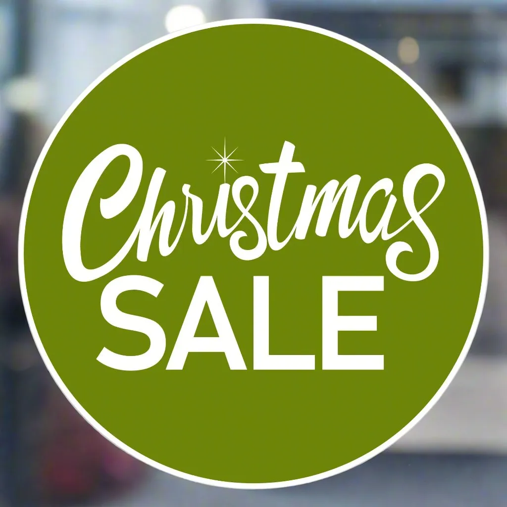 Christmas SALE Window Sticker - Circle
