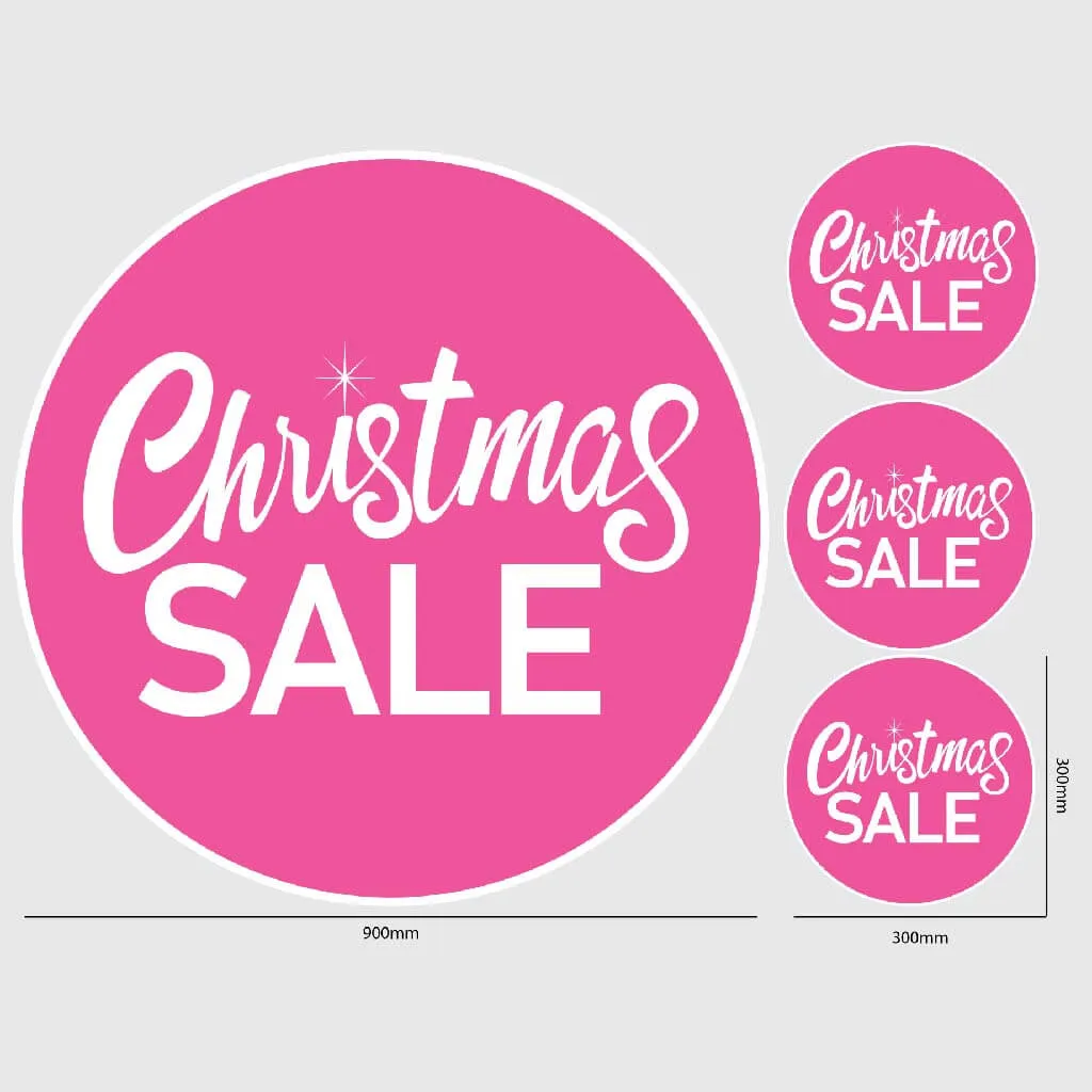 Christmas SALE Window Sticker - Circle