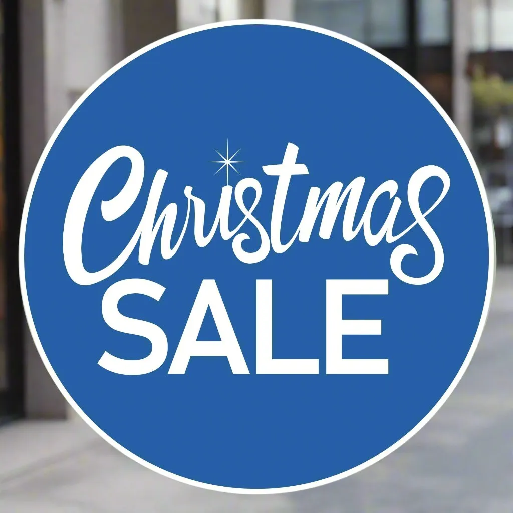 Christmas SALE Window Sticker - Circle