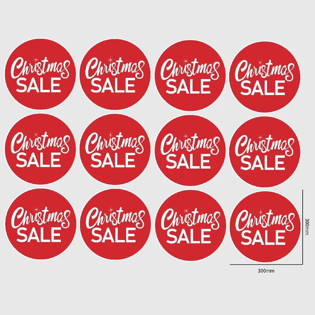 Christmas SALE Window Sticker - Circle