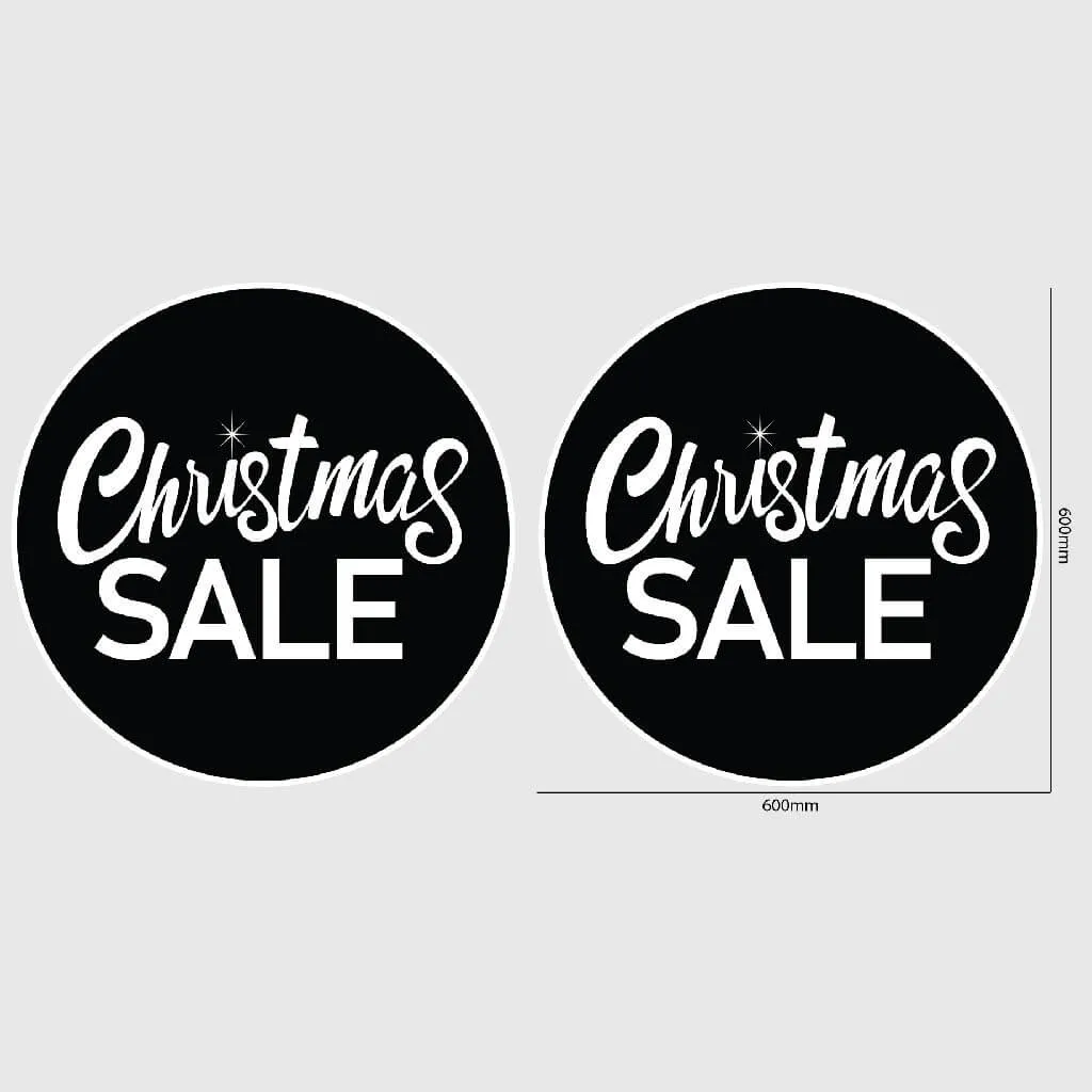 Christmas SALE Window Sticker - Circle