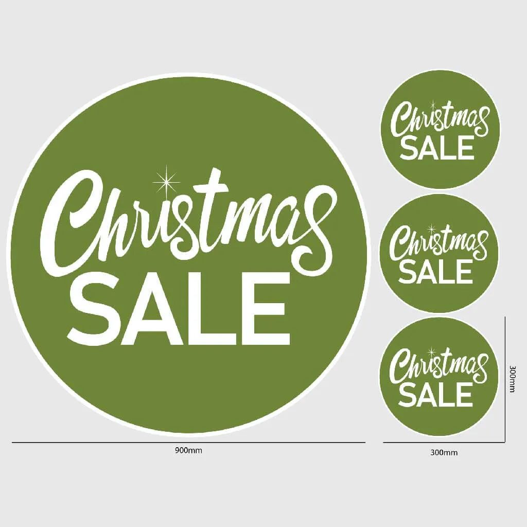 Christmas SALE Window Sticker - Circle