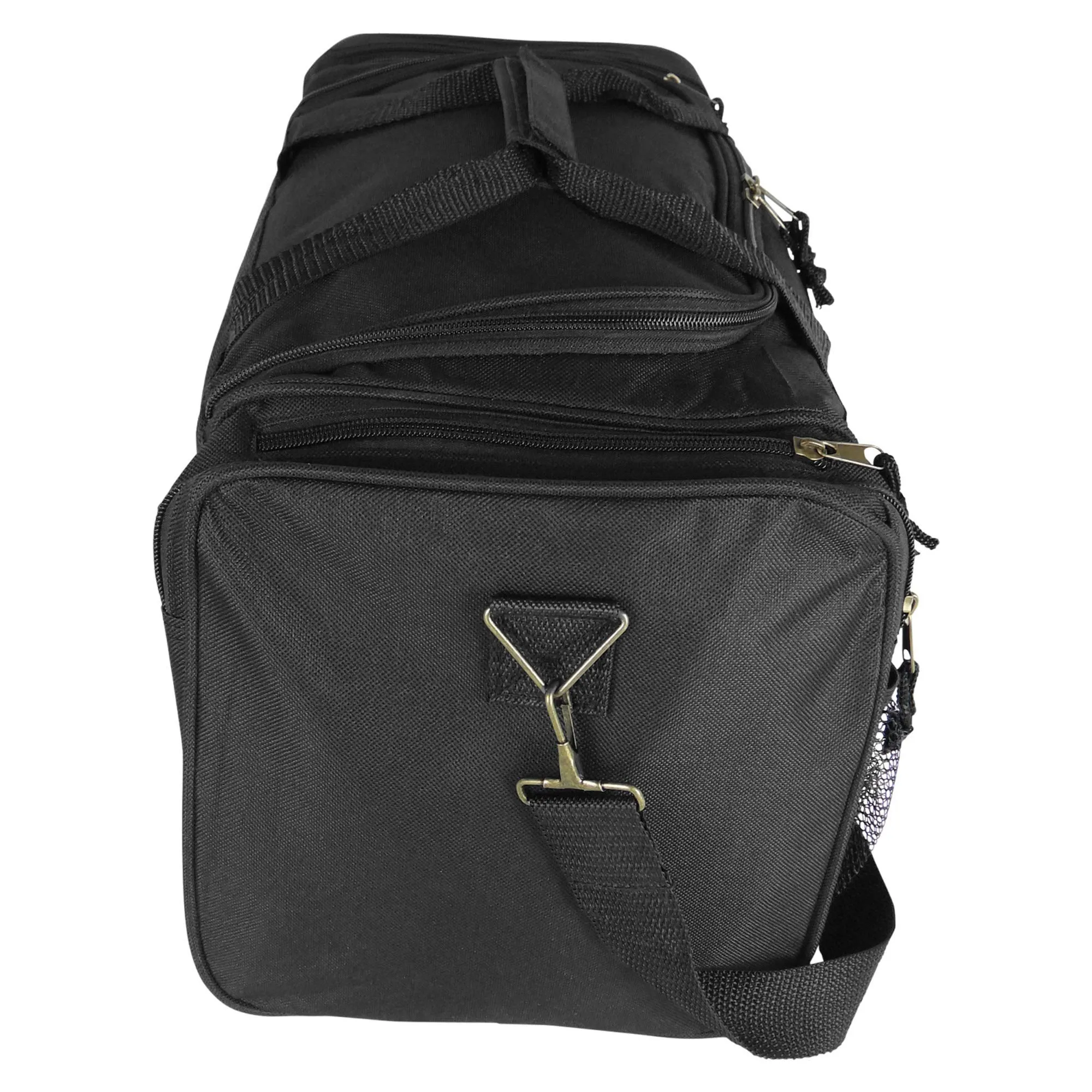 Dalix 20 Inch Sports Duffle Bag with Mesh and Valuables Pockets, Black