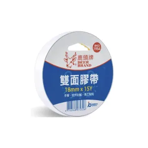 DEER BRAND Thin Hand Tear Double Sided Adhesive 18mmX15Y