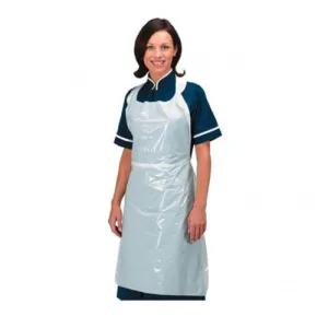 Disposable ECONOMY 8 Micron Aprons WHITE - Pack of 100