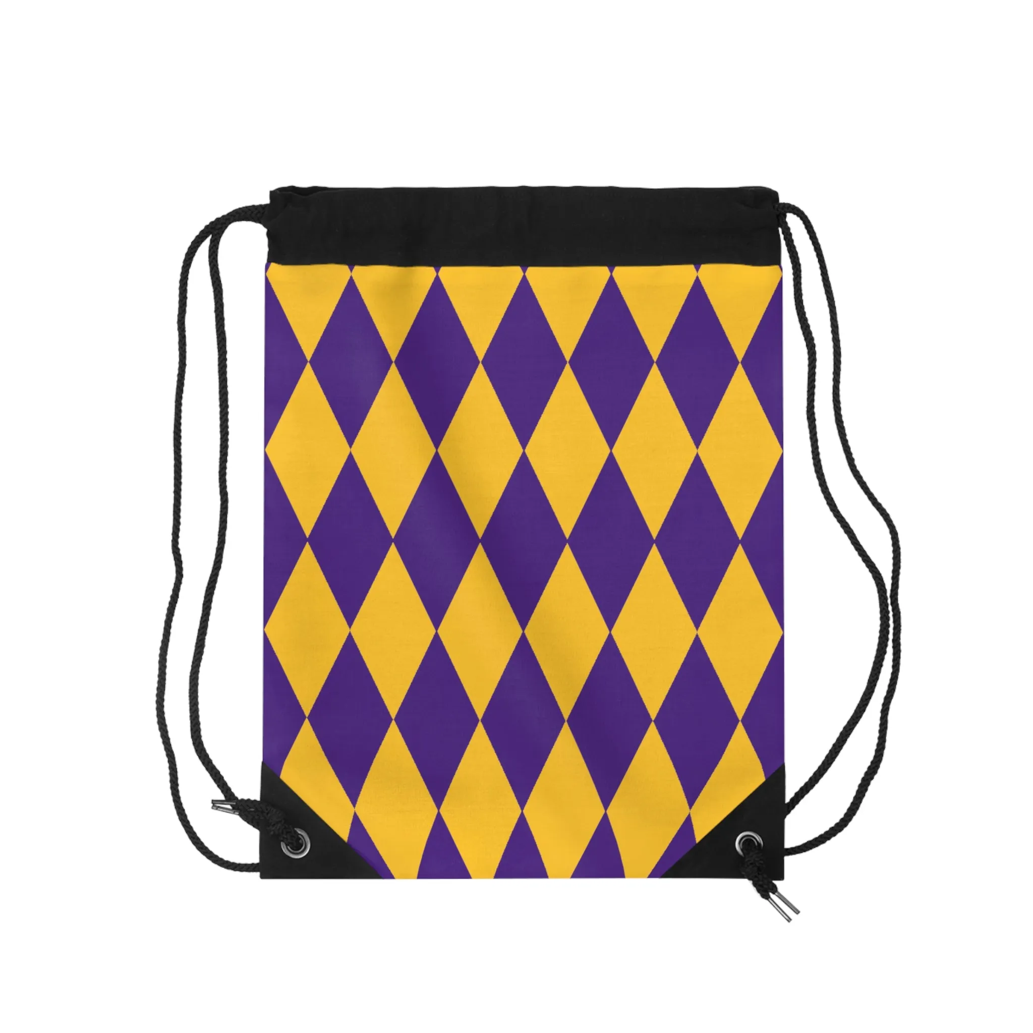 Drawstring Bag - Purple/Gold Diamonds - BOOM BOOM