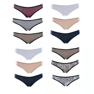 Emprella Underwear for Women - Wild Bikini 12 Pack Seamless Ladies Cheeky Panties Set