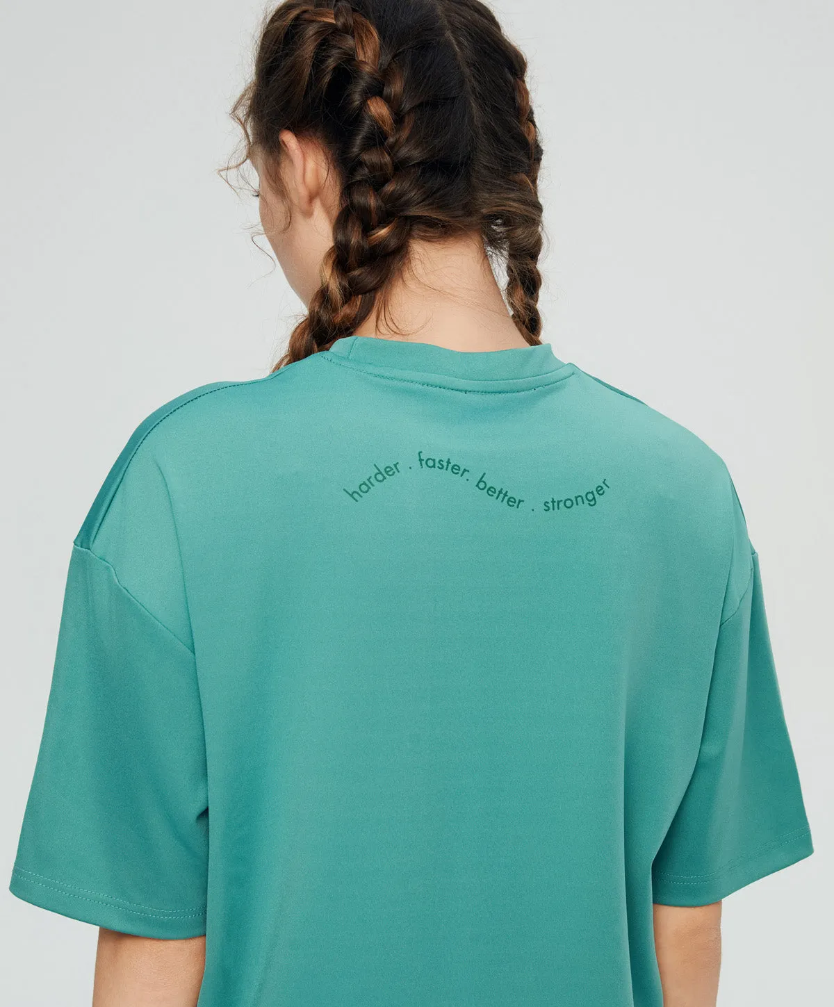 Energized Oversized Tee with Slogan