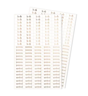 Extra Word Stickers | To-Do   Groceries   Workout | 2 Sheets