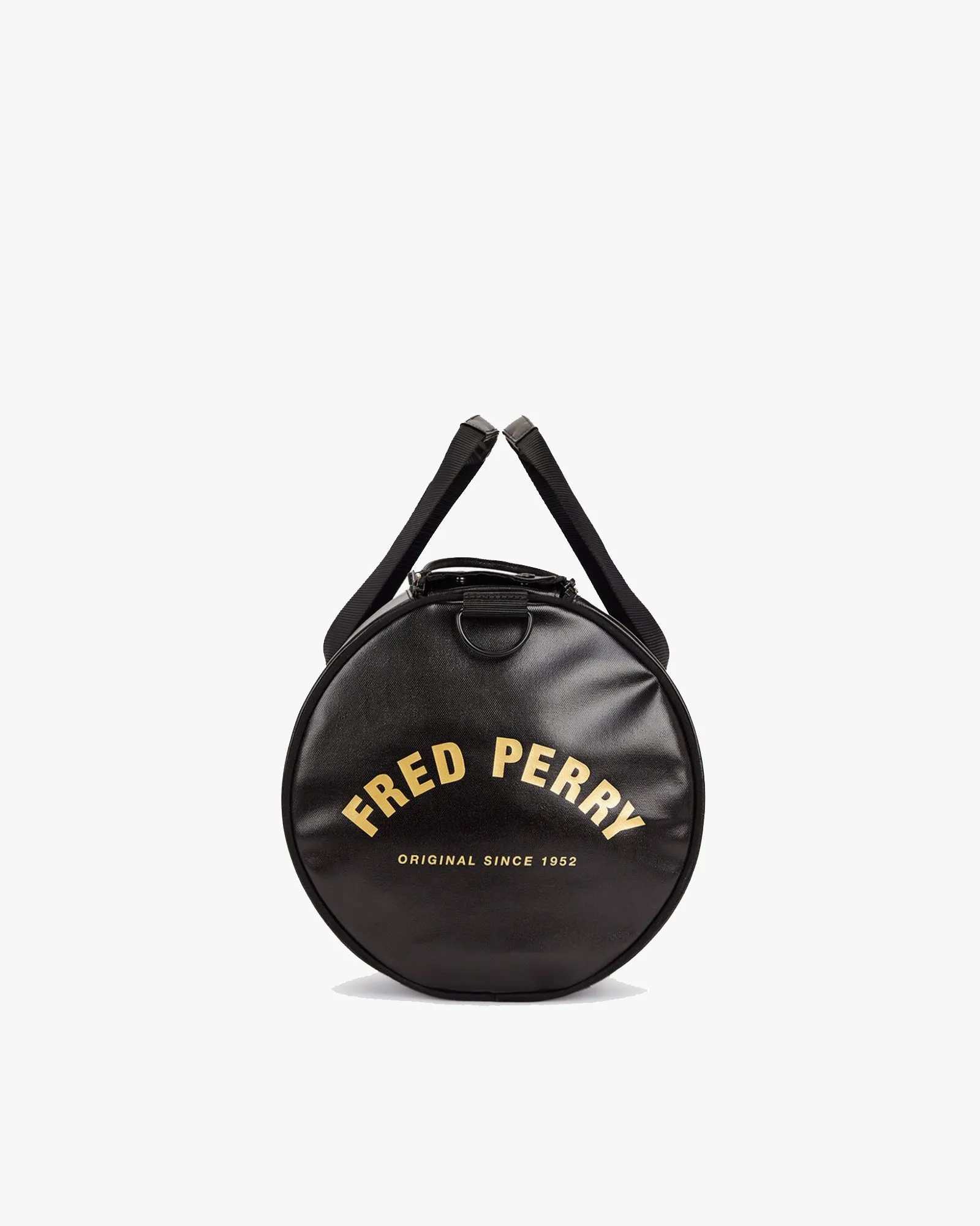 Fred Perry Tonal Classic Barrel Bag - Black / Gold