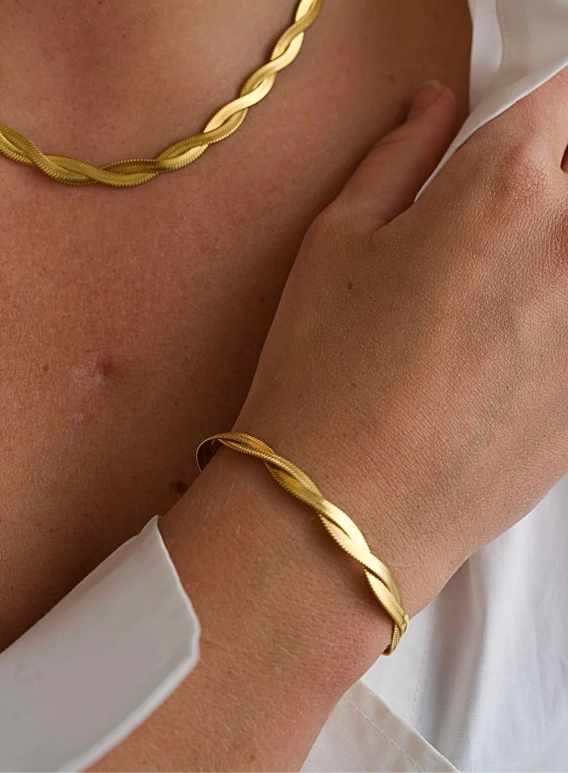 Gold Waterproof Braid Bracelet