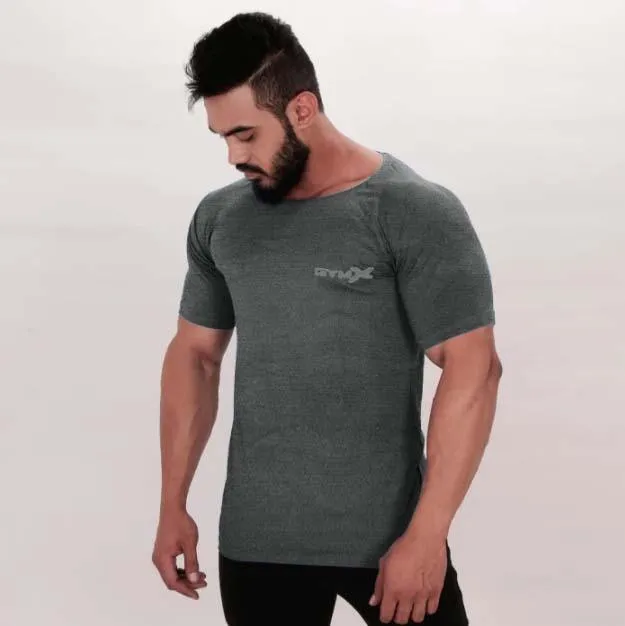 Gymx light Grey Muscle Fit Tee - Sale