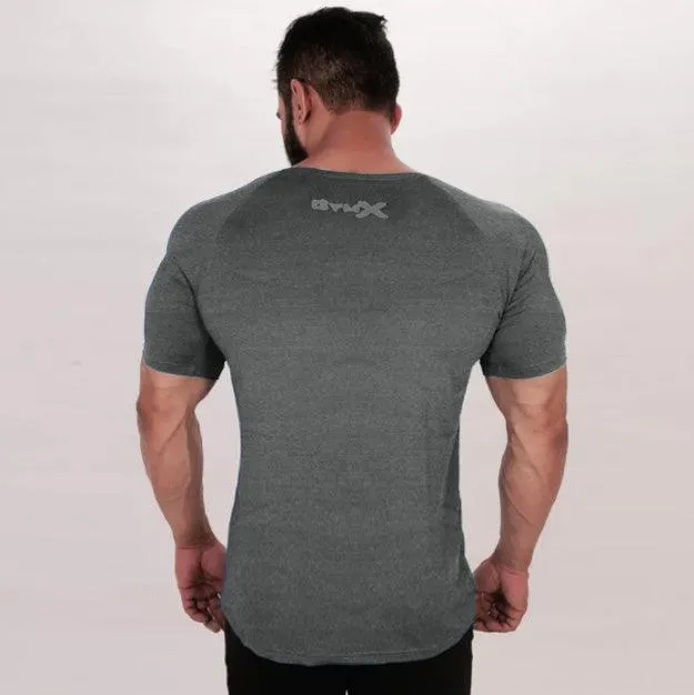Gymx light Grey Muscle Fit Tee - Sale