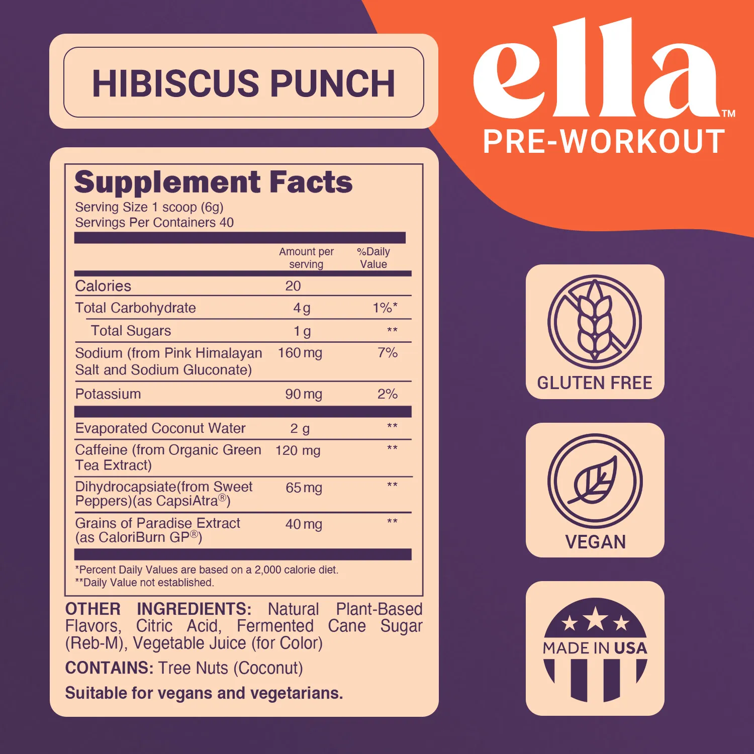 Hibiscus Punch Pre Workout | Ella