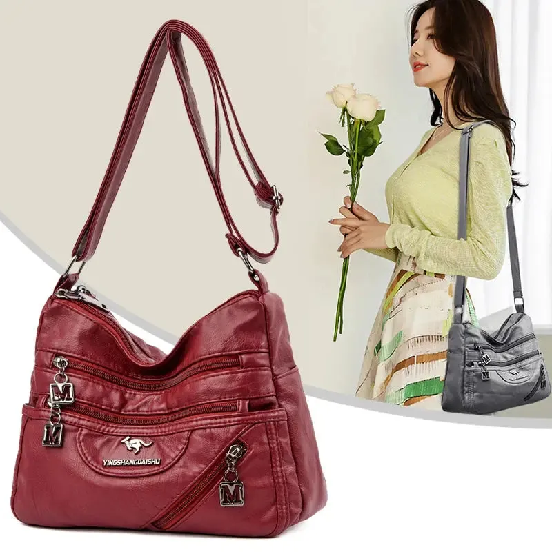 High Quality Soft Leather Luxury Purses and Handbags Women Bags Designer Multi-pocket Crossbody Shoulder Bags for Women 2021 Sac