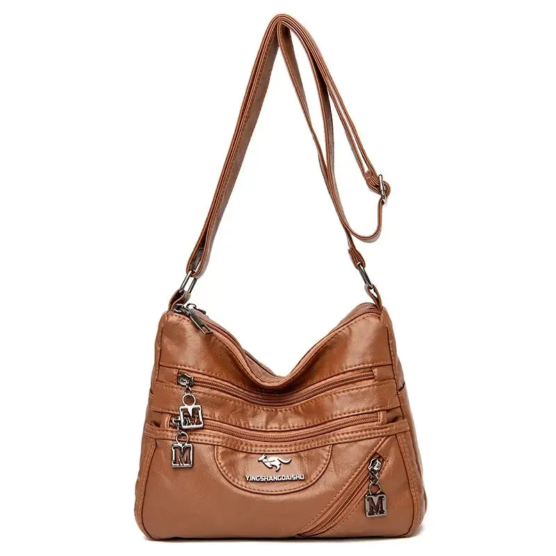 High Quality Soft Leather Luxury Purses and Handbags Women Bags Designer Multi-pocket Crossbody Shoulder Bags for Women 2021 Sac