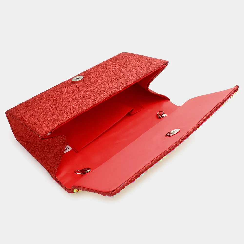 iLLASPARKZ Bling Studded Evening Clutch / Crossbody Bag