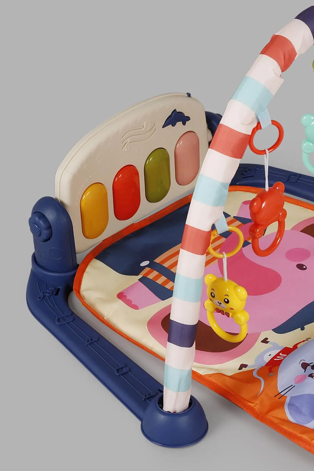 Multicolour Baby Playmat With Piano Fitness Frame