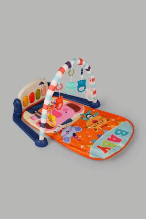 Multicolour Baby Playmat With Piano Fitness Frame