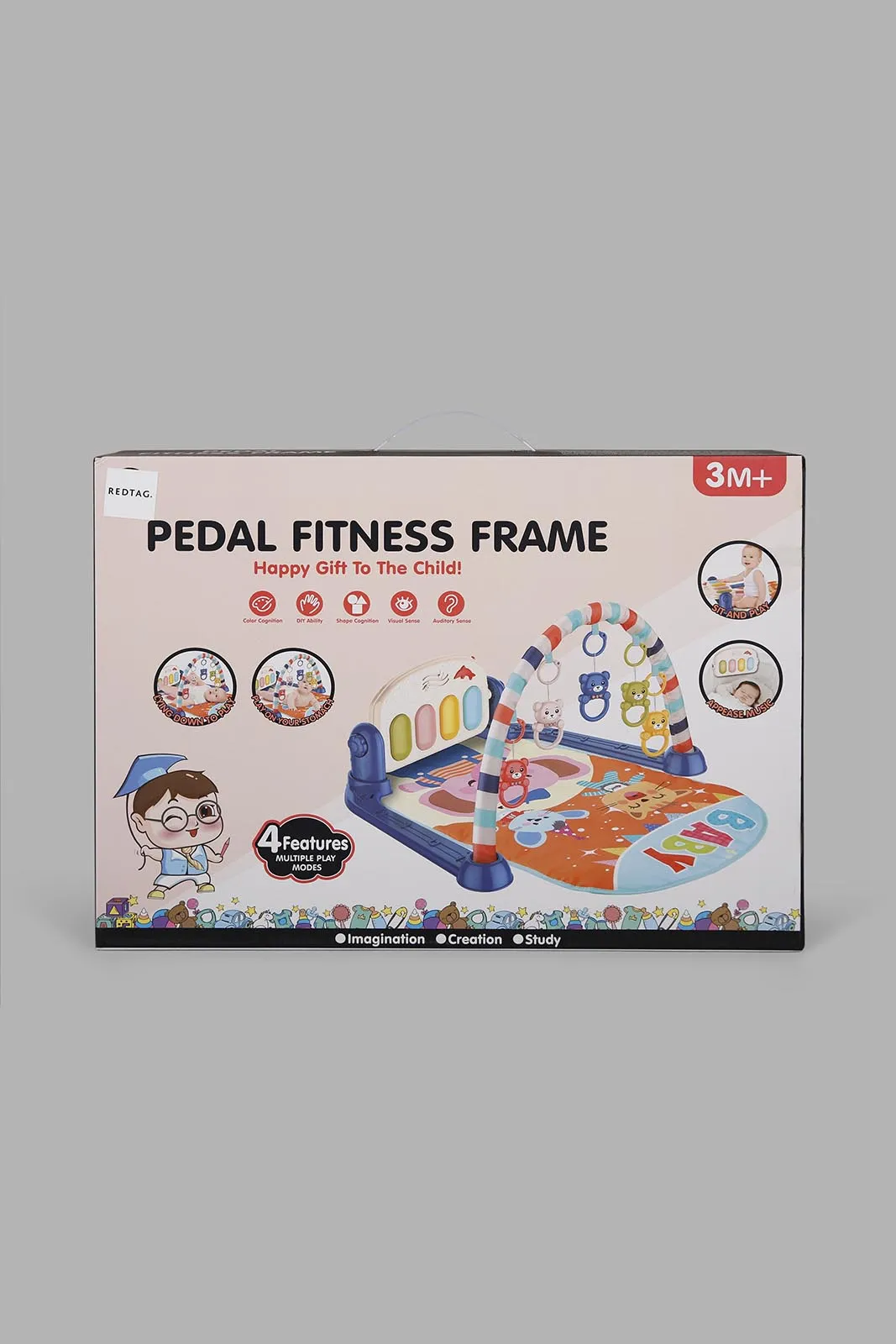 Multicolour Baby Playmat With Piano Fitness Frame